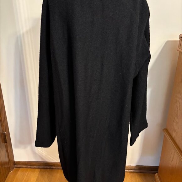 CYNTHIA ROWLEY BLACK COLOR (100% Wool) Coat with Snaps - 3x - Picture 16 of 16